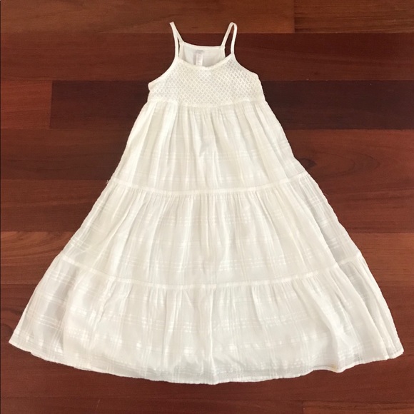 girls white maxi dress